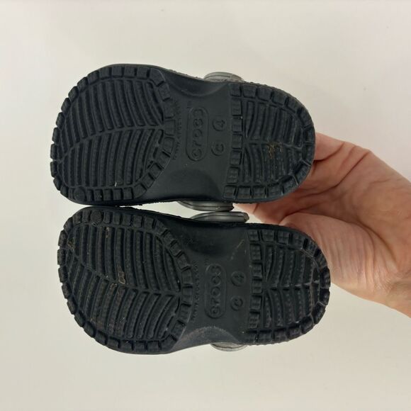 Star Wars x Crocs Black with Silver Clog Shoes Baby Size 4 - Picture 7 of 7